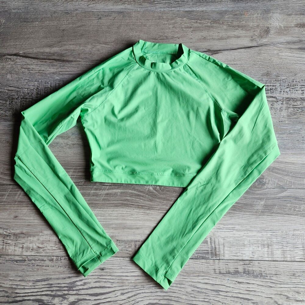 (XS) Athleta Long Sleeve Cropped Long Sleeve Top